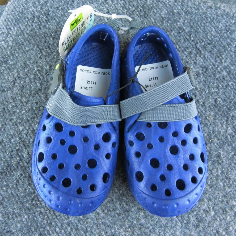 Western Chief Boys Fisherman Size T 11 Medium Shoes Blue‎ Synthetic Slip On